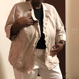 Cute summer linen jacket size 24 Lane Bryant